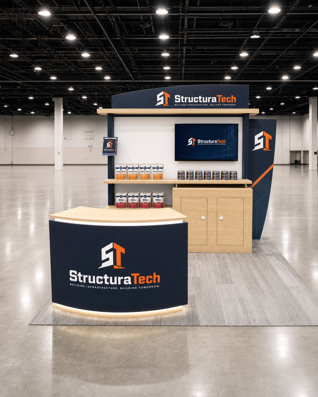 Construction & Heavy Infrastructure 10x10 Trade Show Booth Inline Design