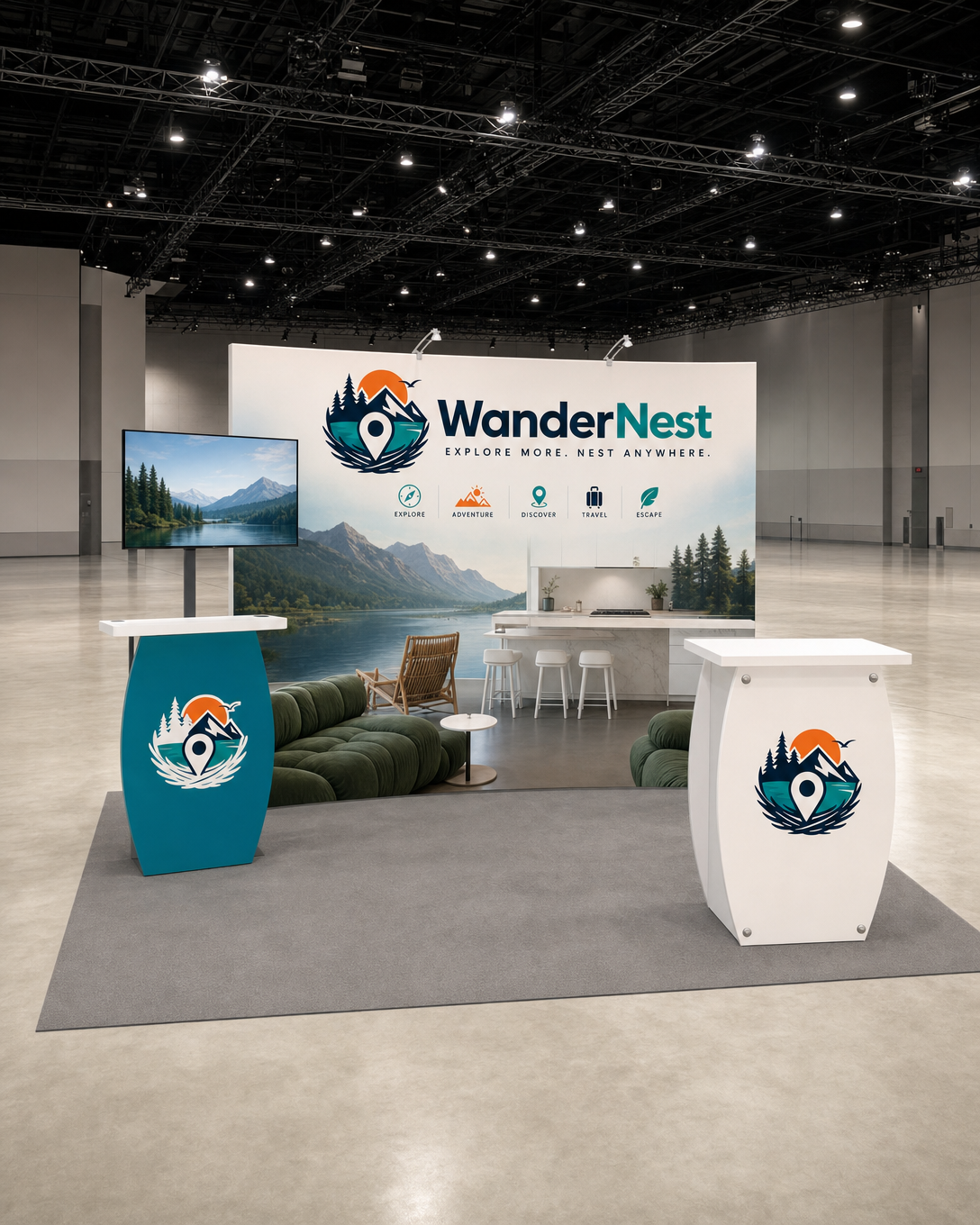 Travel & Tourism 10x10 Trade Show Booth Inline Design