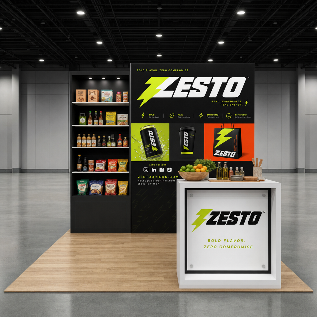 Food & Beverage 10x10 Trade Show Booth Inline Design
