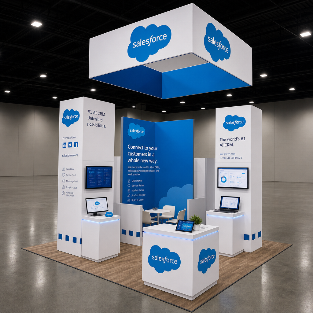 Software, SaaS, & Cloud Technology 20x20 Trade Show Booth Island Design