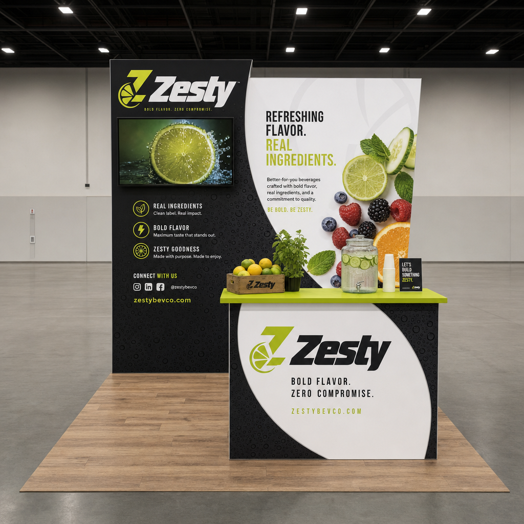 Food & Beverage 10x10 Trade Show Booth Inline Design