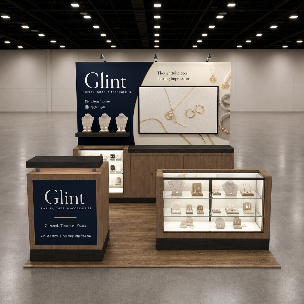 Jewelry, Gifts, & Accessories 10x10 Trade Show Booth Inline Design
