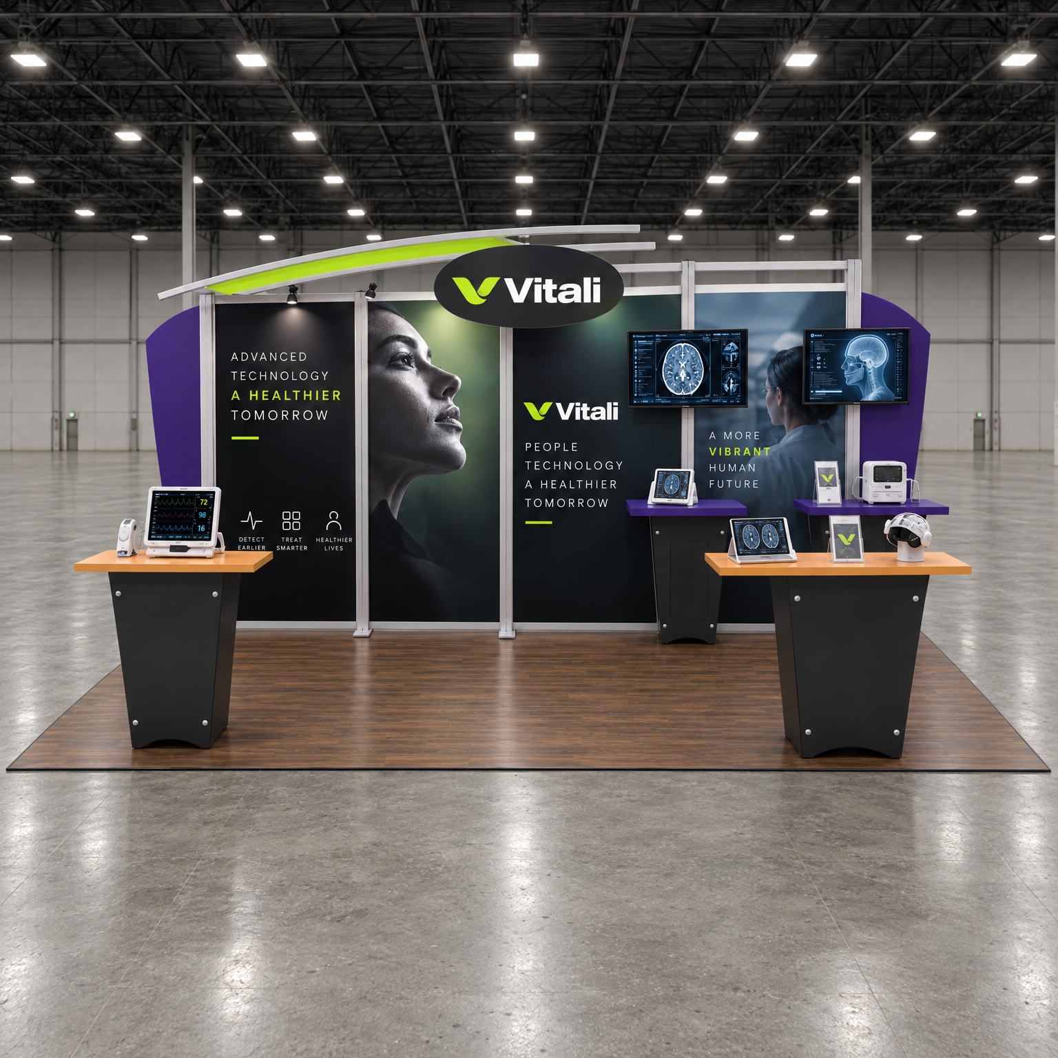 Medical technology 10x20 Trade Show Booth Inline Design