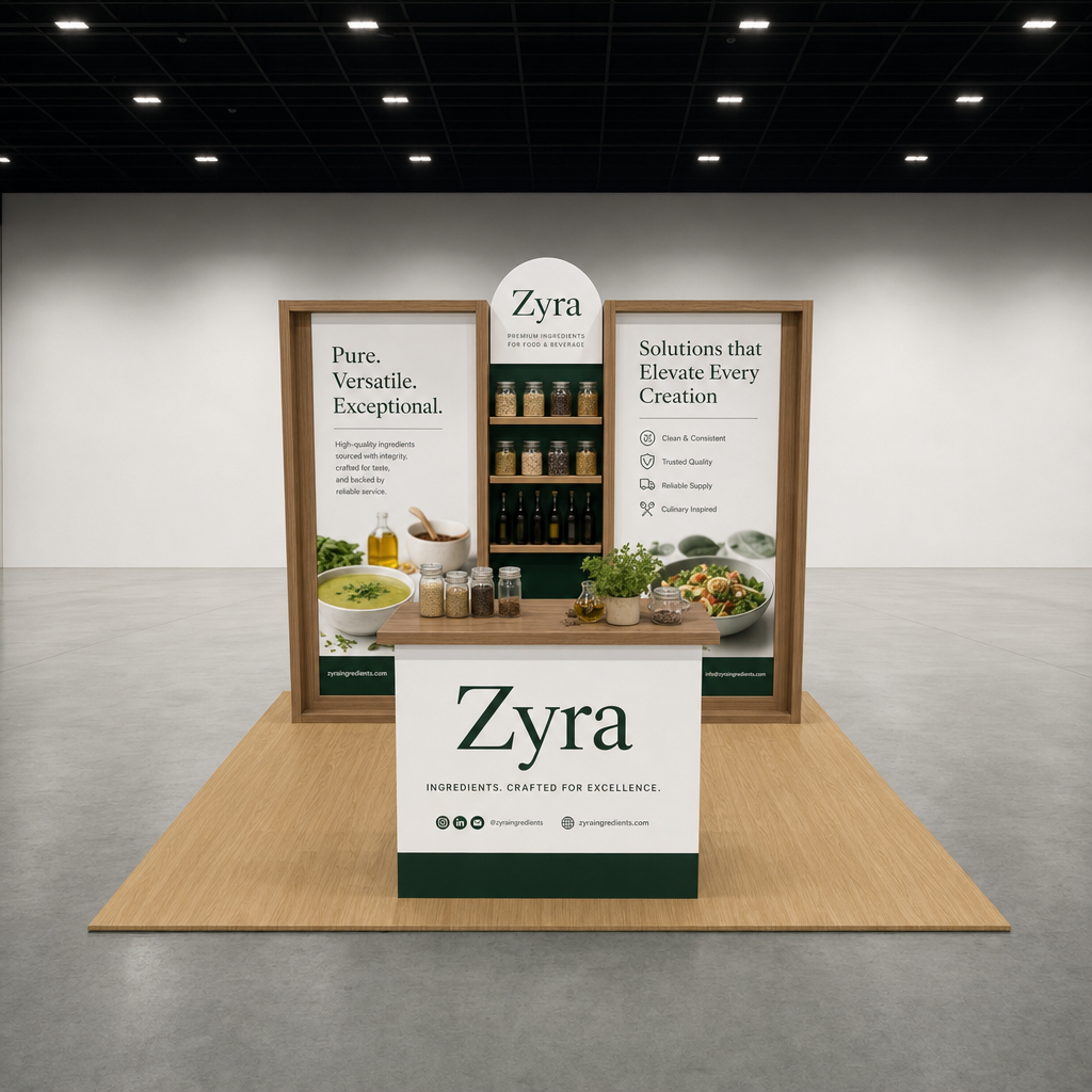 Food & Beverage 10x10 Trade Show Booth Inline Design