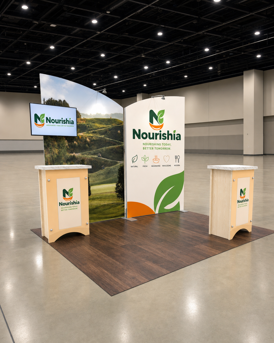 Food & Beverage 10x10 Trade Show Booth Inline Design