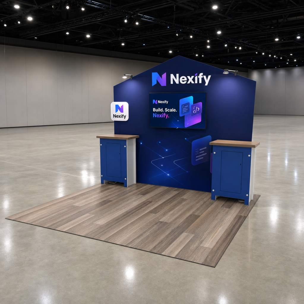 10x10 Trade Show Booth for Technology & Software